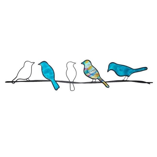 Eco Style Home Eangee Home Design esh187 Birds On A Wire Sea Blue m7005 sb